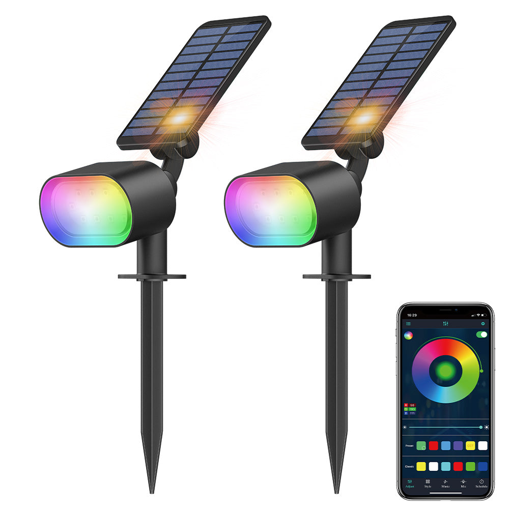 Novostella Smart Solar Powered Landscape Spotlights Outdoor